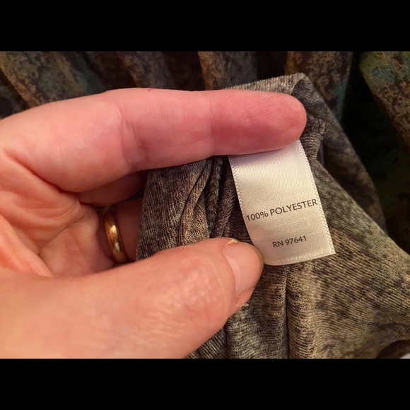 J. Jill brown and green flowing top - Picture 4 of 5